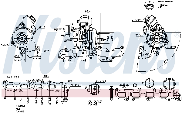 Turbocharger NISSENS 93547