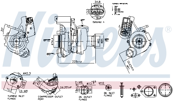 Turbocharger NISSENS 93564