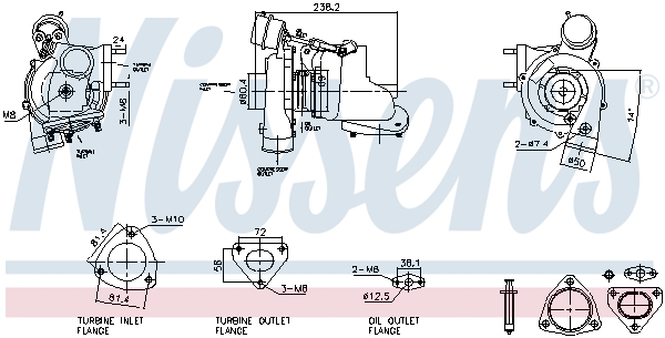 Turbocharger NISSENS 93730