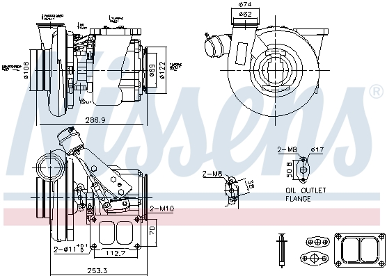 Turbocharger NISSENS 93769