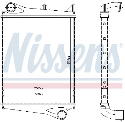 Intercooler, charger NISSENS 96966