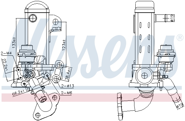 Cooler, exhaust gas recirculation NISSENS 989461