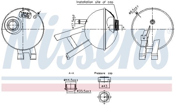 Expansion Tank, coolant NISSENS 996348