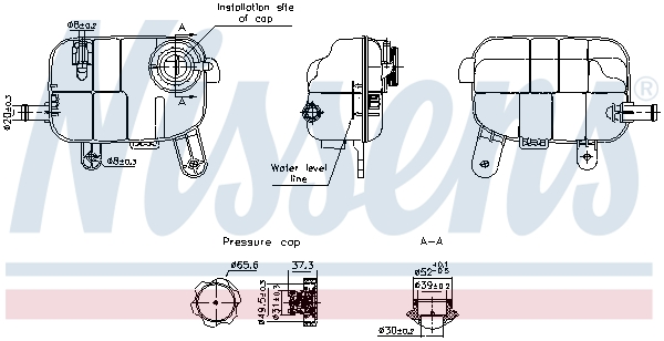 Expansion Tank, coolant NISSENS 996378