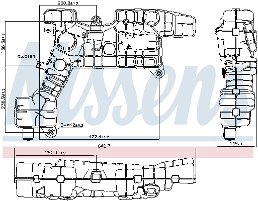 Expansion Tank, coolant NISSENS 996071