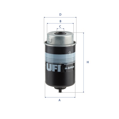 Fuel filter UFI 24.A86.00