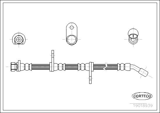 Brake Hose CORTECO 19018939