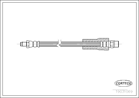 Brake Hose CORTECO 19031069