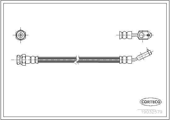 Brake Hose CORTECO 19032579