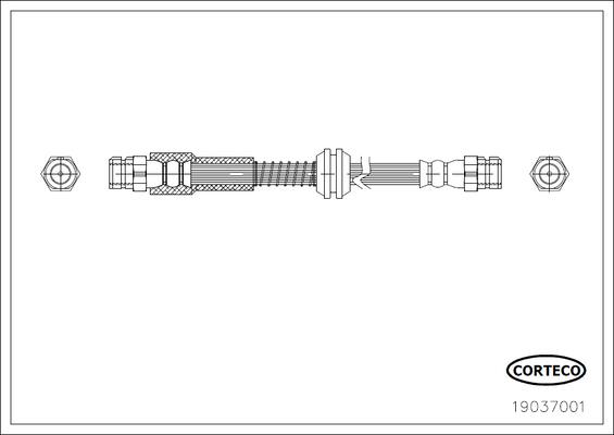 Brake Hose CORTECO 19037001