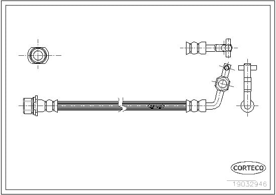 Brake Hose CORTECO 19032946