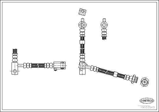 Brake Hose CORTECO 19033543