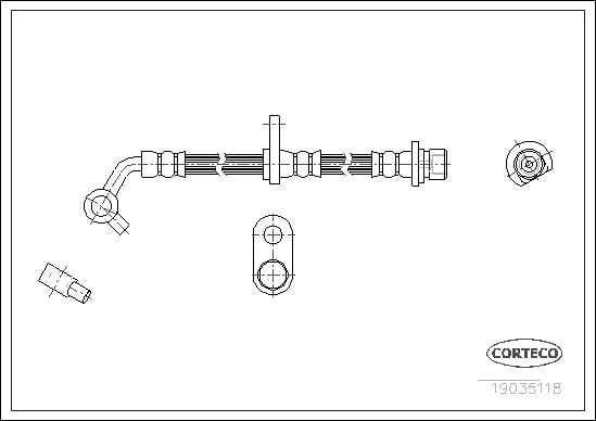 Brake Hose CORTECO 19035118