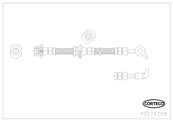 Brake Hose CORTECO 49374258