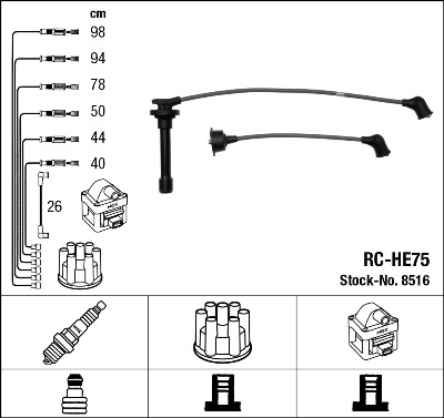 Ignition Cable Kit NGK 8516