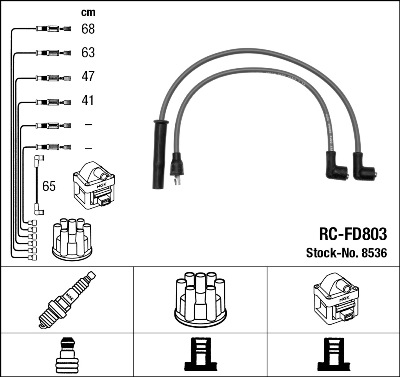 Ignition Cable Kit NGK 8536