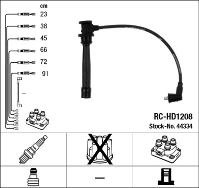 Ignition Cable Kit NGK 44334