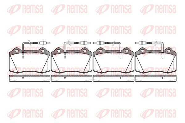 Brake Pad Set, disc brake REMSA 0434.14