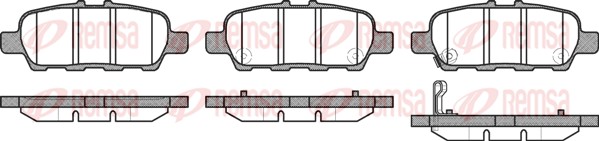 Brake Pad Set, disc brake REMSA 0876.31