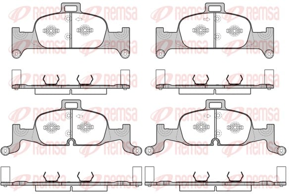 Brake Pad Set, disc brake REMSA 1691.00