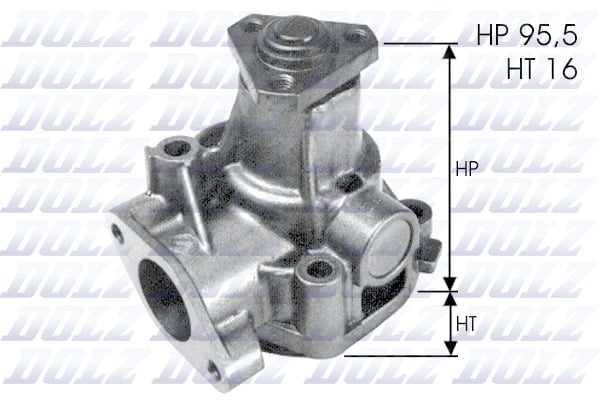 Water Pump, engine cooling DOLZ L155