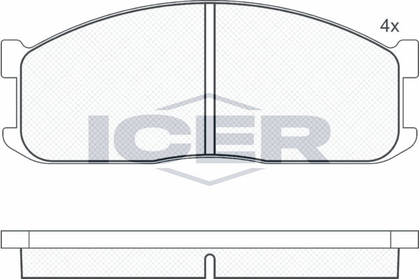 Brake Pad Set, disc brake ICER 140687