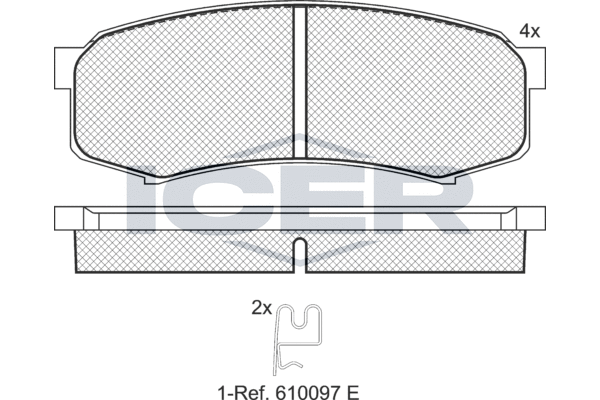 Brake Pad Set, disc brake ICER 141027