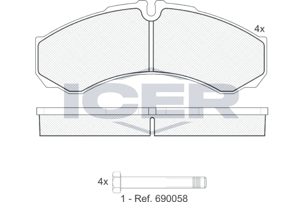 Brake Pad Set, disc brake ICER 141208