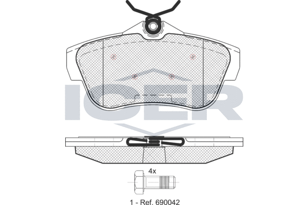 Brake Pad Set, disc brake ICER 141823