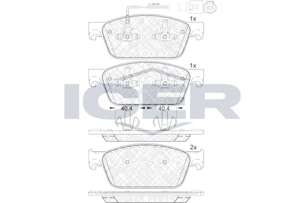 Brake Pad Set, disc brake ICER 141953