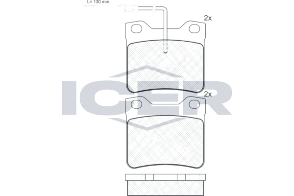 Brake Pad Set, disc brake ICER 180787