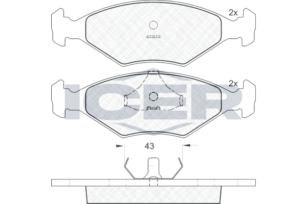 Brake Pad Set, disc brake ICER 181148