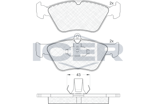 Brake Pad Set, disc brake ICER 180988