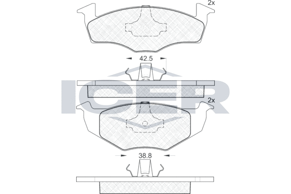 Brake Pad Set, disc brake ICER 181130
