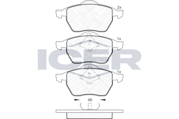 Brake Pad Set, disc brake ICER 181138