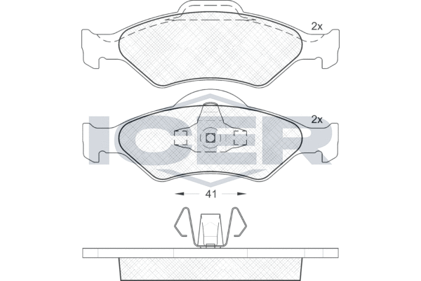 Brake Pad Set, disc brake ICER 181344