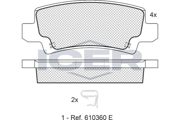 Brake Pad Set, disc brake ICER 181514
