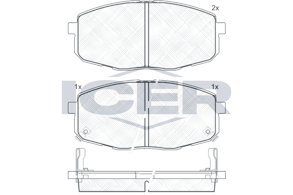 Brake Pad Set, disc brake ICER 181540