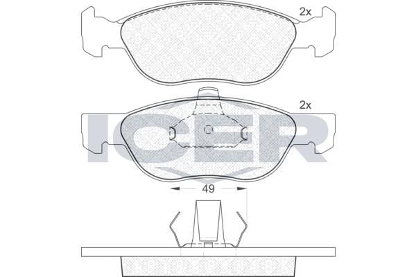 Brake Pad Set, disc brake ICER 181602