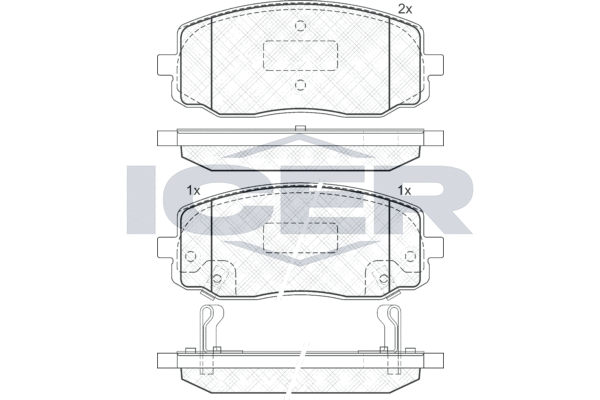 Brake Pad Set, disc brake ICER 181709