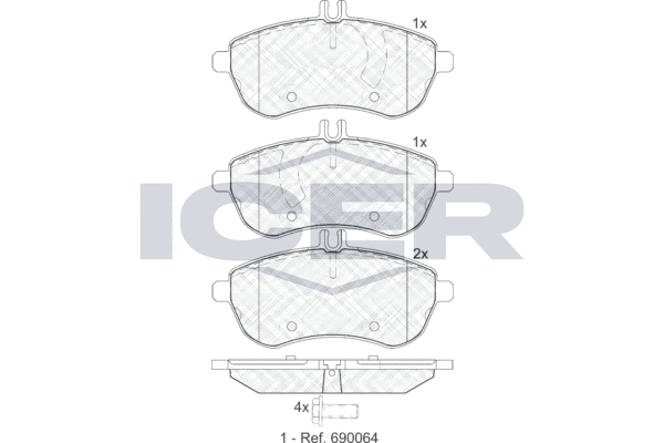 Brake Pad Set, disc brake ICER 181821