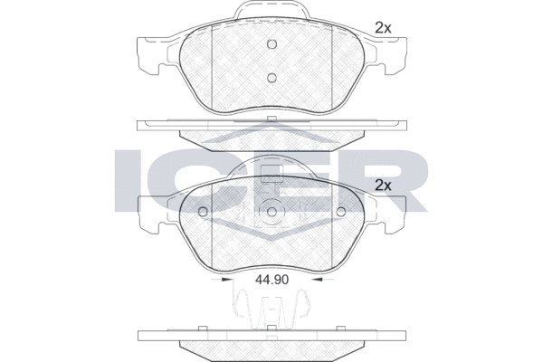 Brake Pad Set, disc brake ICER 181860