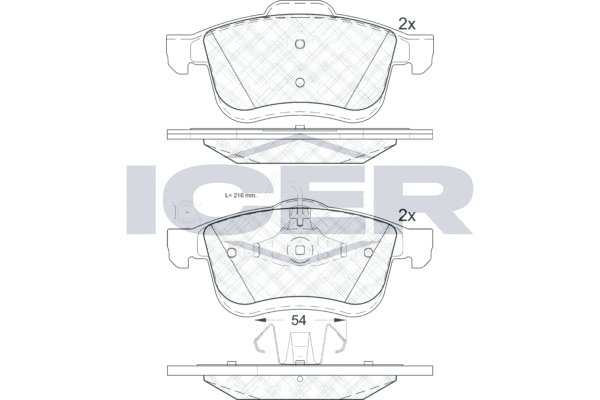 Brake Pad Set, disc brake ICER 181903