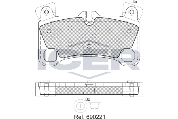 Brake Pad Set, disc brake ICER 181922