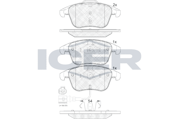 Brake Pad Set, disc brake ICER 181923