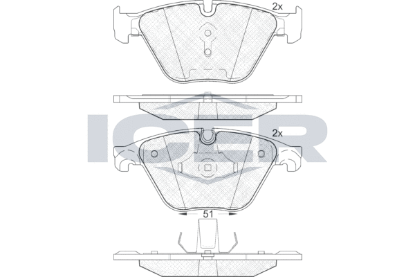 Brake Pad Set, disc brake ICER 181998