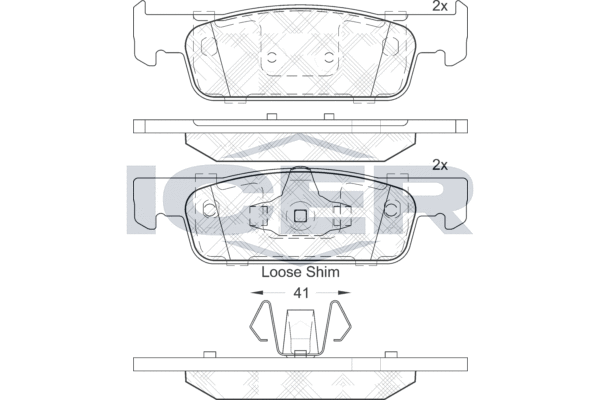 Brake Pad Set, disc brake ICER 182115