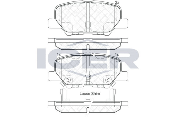 Brake Pad Set, disc brake ICER 182118