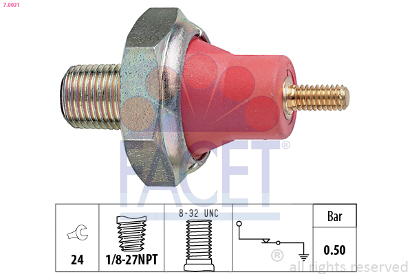 Oil Pressure Switch FACET 7.0031