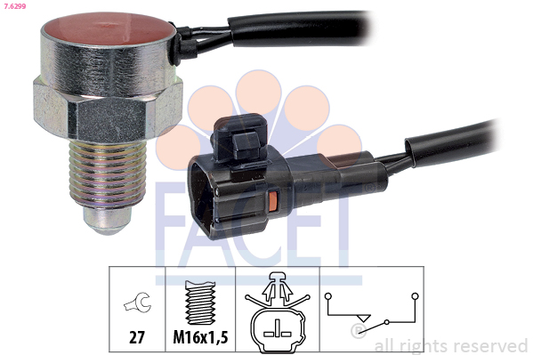 Switch, reverse light FACET 7.6299